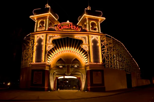 Luna Park entrance in St Kilda, Inner South Melbourne